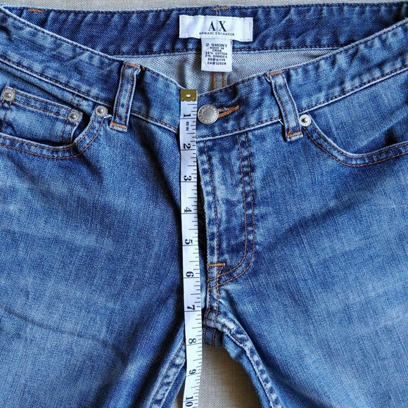 AX Straight Leg Mid Rise Bootcut Jeans size 2, short - Picture 7 of 11